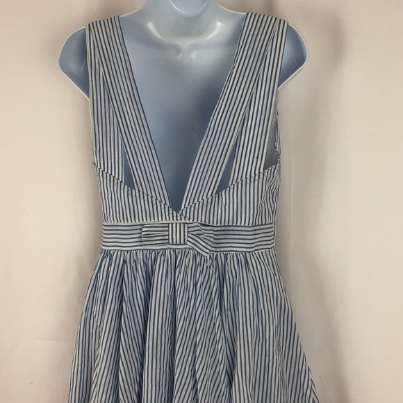 SLNY Cotton wide strap full skirt Sundress S - Picture 10 of 13